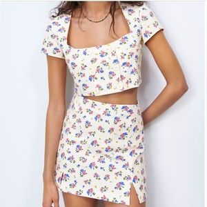 ZARA | NWOT |  Linen High-waist Mini Skirt | Size S